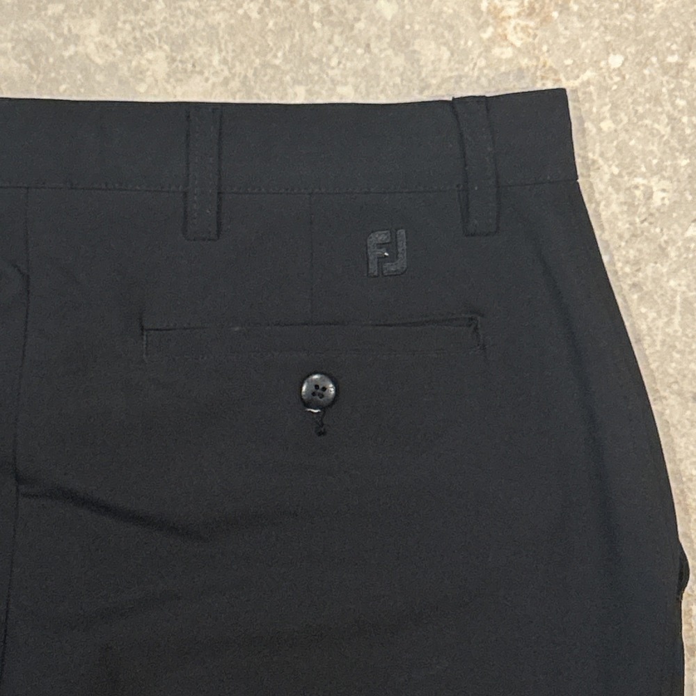 Footjoy Performance Pant Men 34 Black Golf Chino Stretch Flat Front (Fits 34x31)